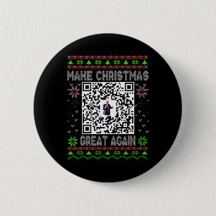 Bóton Redondo 5.08cm Natal Feio Divertido Qr Presidente Trump Dança Cód