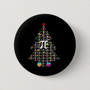 Bóton Redondo 5.08cm Natal Pi Engraçado Matemática Pi Dia Natal Tr