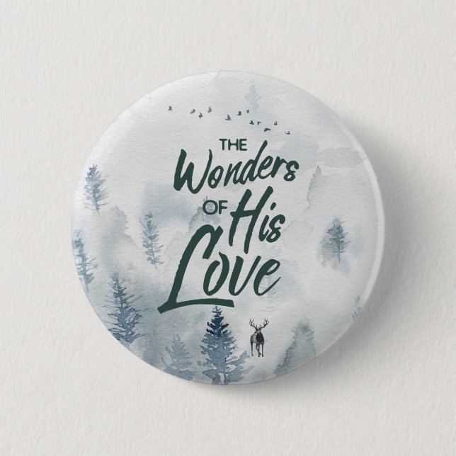 Bóton Redondo 5.08cm Natal Religioso Admira de Sua Abençoação (Frente)