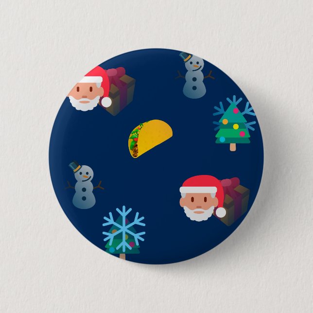 Bóton Redondo 5.08cm natal taco emoji (Frente)
