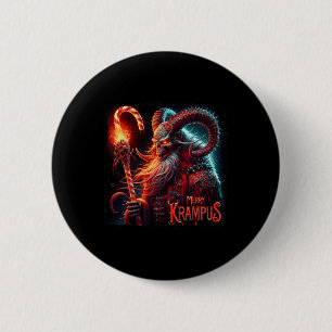 Bóton Redondo 5.08cm Natal Xmas Horror Krampus Sombrio Alegre Krampus M