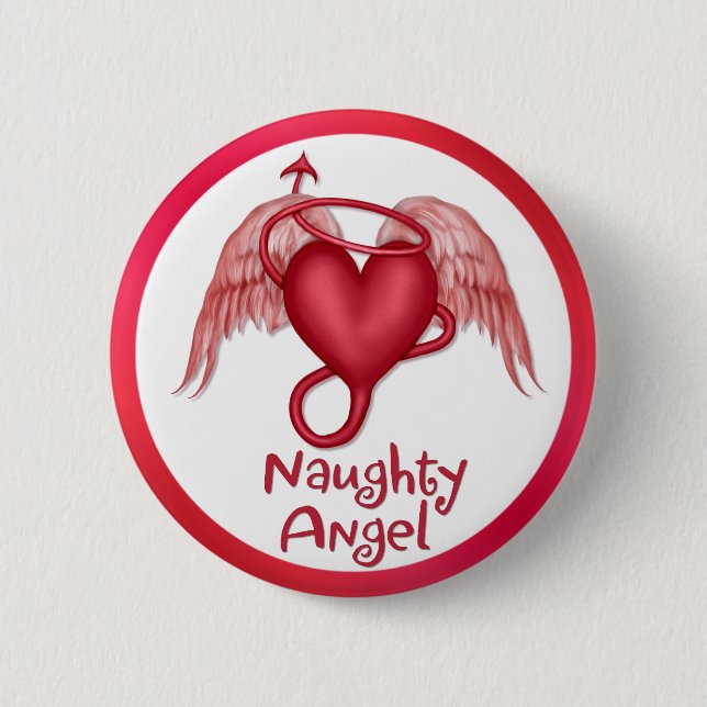 Bóton Redondo 5.08cm Naughty Angel (Frente)