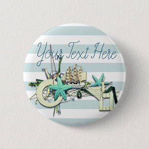 Bóton Redondo 5.08cm Náutico, rede de pesca e navio alto