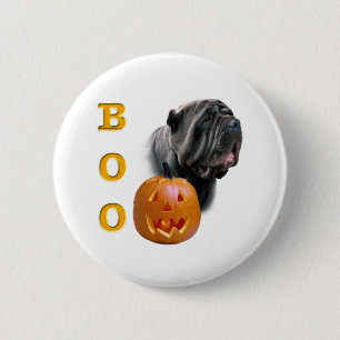Bóton Redondo 5.08cm Neapolitan Mastiff Halloween BOO
