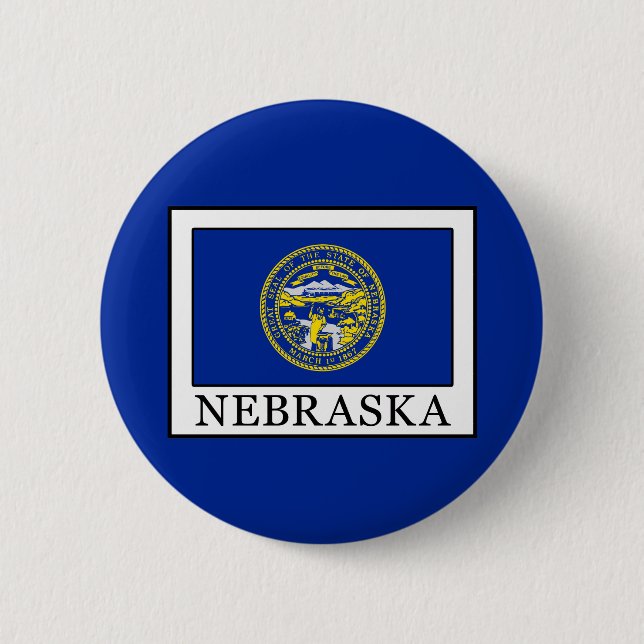 Bóton Redondo 5.08cm Nebraska (Frente)