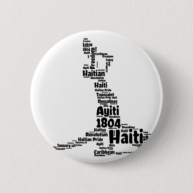 Bóton Redondo 5.08cm Negão Mawon Haitian Shapecloud Black | Negon Marro (Frente)