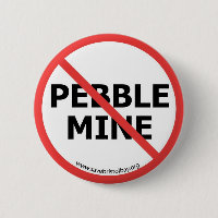 Nenhum botão da mina do seixo