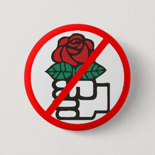 Bóton Redondo 5.08cm Nenhum botão do socialismo Democrática