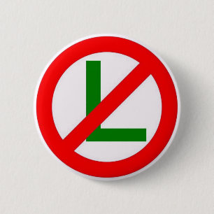 Bóton Redondo 5.08cm "Nenhum L" (Noel)