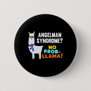Bóton Redondo 5.08cm Nenhum Prob-llama Síndrome de Angelman Guerreiro S