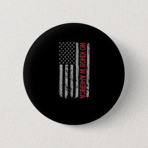 Bóton Redondo 5.08cm Nenhum Rei na América Bandeira dos EUA Estilo Vint