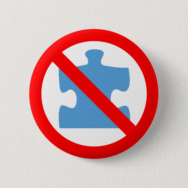 Bóton Redondo 5.08cm Nenhuns botões do quebra-cabeça (Frente)