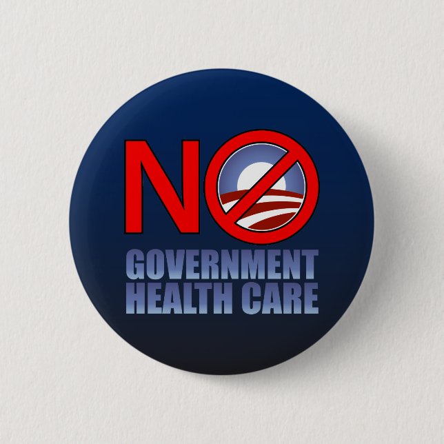 Bóton Redondo 5.08cm Nenhuns cuidados médicos do governo (Frente)