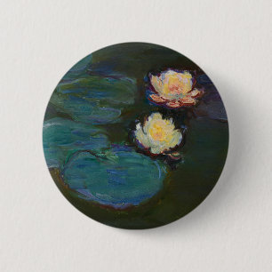 Bóton Redondo 5.08cm Nenúfares de Claude Monet Arte a Óleo Impressionis