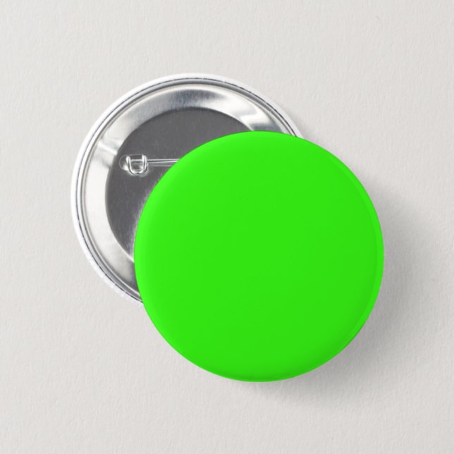 Bóton Redondo 5.08cm Neon Green Custom Button Badge (Frente & Verso)