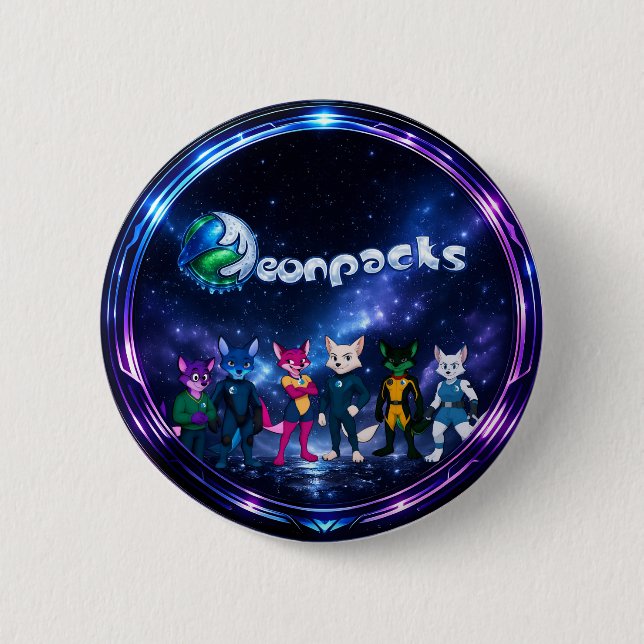 Bóton Redondo 5.08cm Neonpacks (design circular) (Frente)