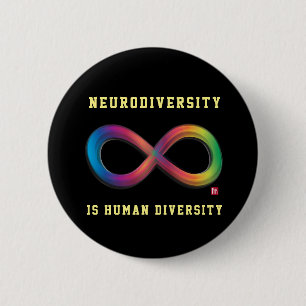 Bóton Redondo 5.08cm Neurodiversity é botão humano da diversidade