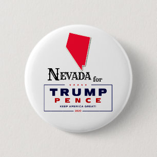 Bóton Redondo 5.08cm Nevada para Trump Pence 2020