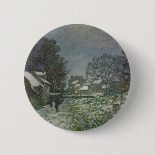 Bóton Redondo 5.08cm Neve em Argenteuil por Claude Monet