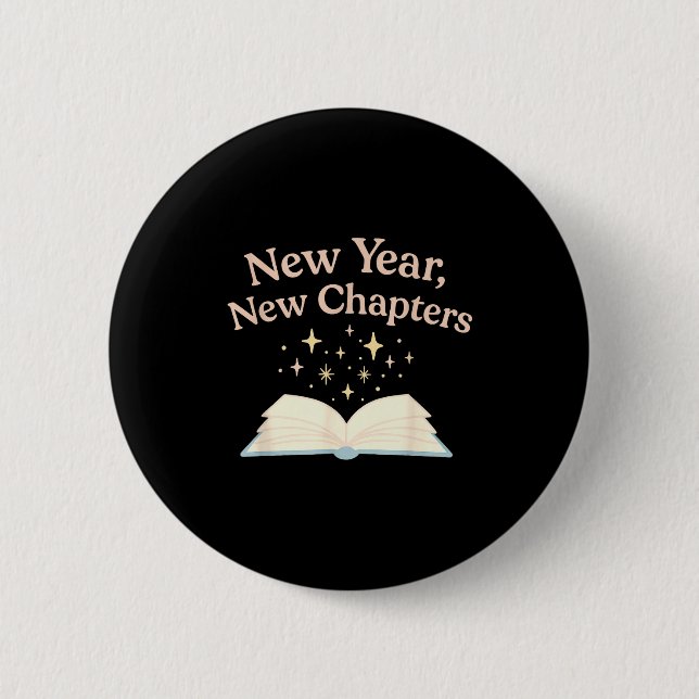 Bóton Redondo 5.08cm New Year New Chapters Cozy Reading For Book Lovers (Frente)