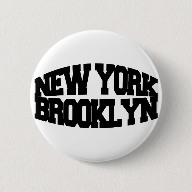 Bóton Redondo 5.08cm New York Brooklyn (Frente)