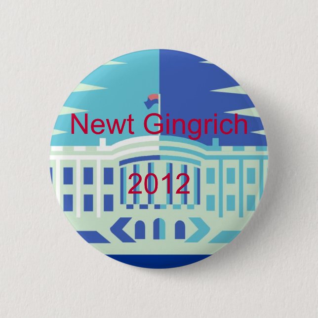 Bóton Redondo 5.08cm Newt Gingrich (Frente)