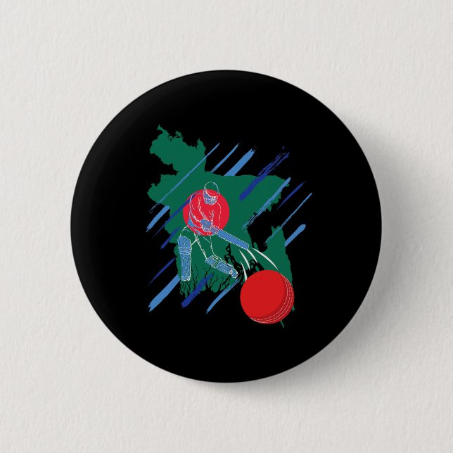 Bóton Redondo 5.08cm Ngladesh Cricket Fan Or Player  (Frente)