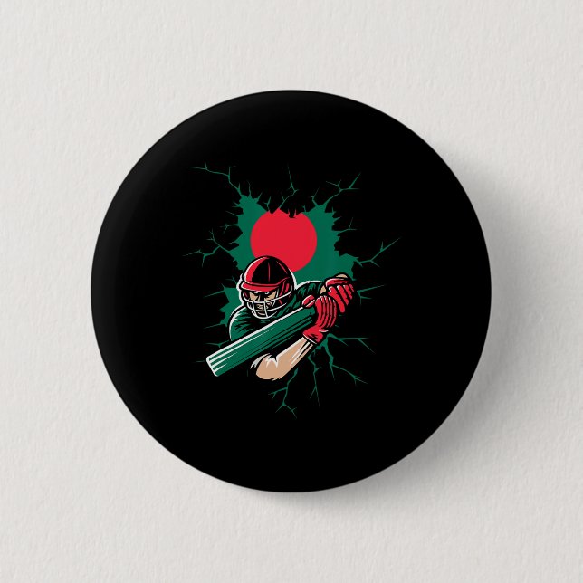 Bóton Redondo 5.08cm Ngladesh Cricket T Shirt Gift For Ngladeshi Fans  (Frente)