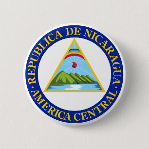 Bóton Redondo 5.08cm NICARÁGUA - bandeira/emblema/brasão/símbolo