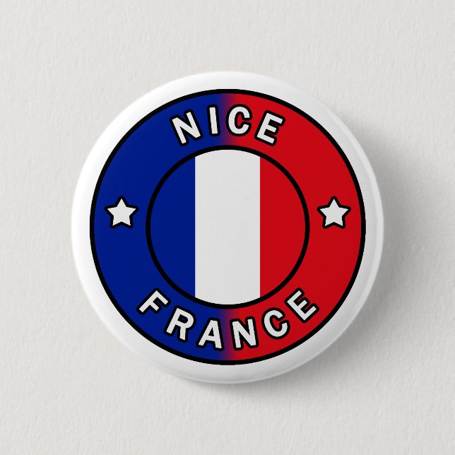 Bóton Redondo 5.08cm Nice França (Frente)