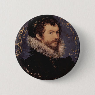 Bóton Redondo 5.08cm Nicholas Hilliard, Auto-Retrato, 1577