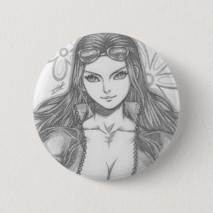 Bóton Redondo 5.08cm Nico Robin ~ Criança Diabólica
