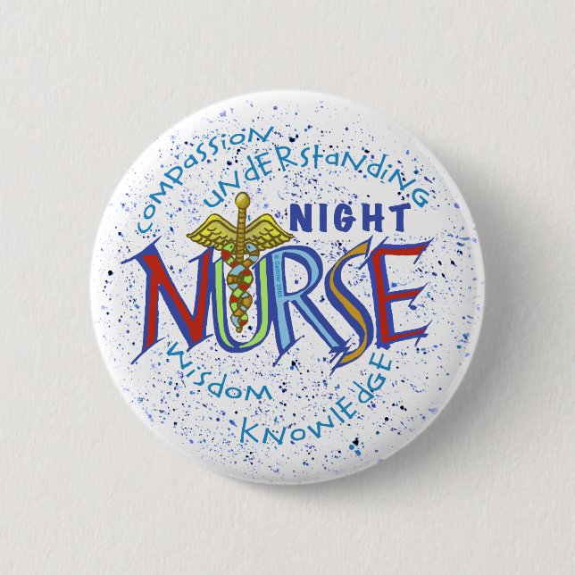 Bóton Redondo 5.08cm Night Nurse Motto (Frente)
