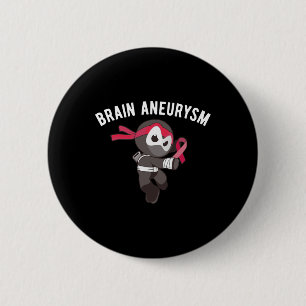 Bóton Redondo 5.08cm Ninja Brain Aneurysm Sensibilização Artes Marciais