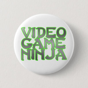 Bóton Redondo 5.08cm NINJA do JOGO DE VÍDEO (verde)