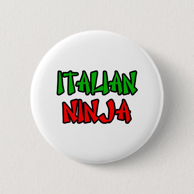 Bóton Redondo 5.08cm Ninja Italiana (Frente)
