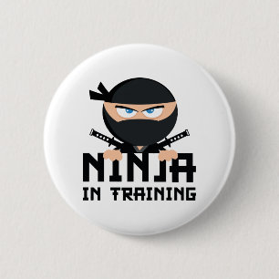 Bóton Redondo 5.08cm Ninja no treinamento