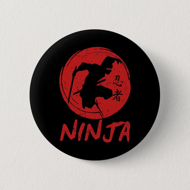 Bóton Redondo 5.08cm Ninja Treinando Ninja Warrior Obstacle Course Ka (Frente)