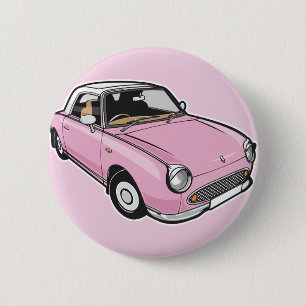Bóton Redondo 5.08cm Nissan Figaro Rosa