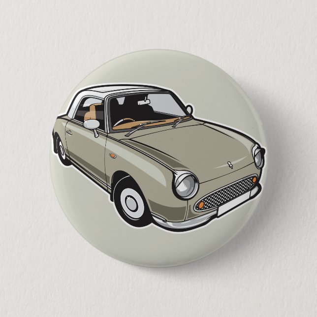 Bóton Redondo 5.08cm Nissan Figaro Topaz Mist (Frente)