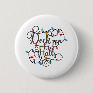 Bóton Redondo 5.08cm no convés, as luzes de Natal