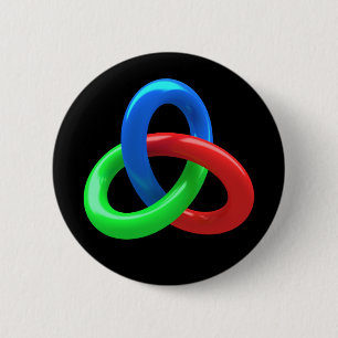 Bóton Redondo 5.08cm Nó de Trefoil