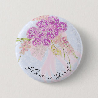 Bóton Redondo 5.08cm No lazo azul-rosa Bouquet florista