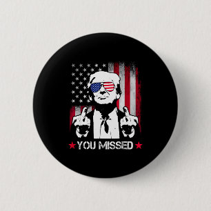 Bóton Redondo 5.08cm (no verso) Você Perdeu Trump 2024 Bandeira America