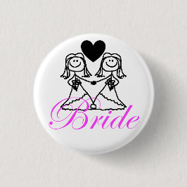 Bóton Redondo 5.08cm Noiva a ser crachá