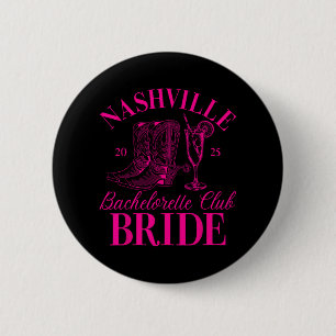 Bóton Redondo 5.08cm Noiva Bridesmaid Nashville Bachelorette Bridal Par