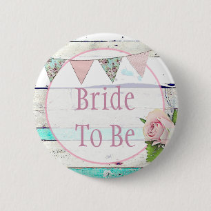 Bóton Redondo 5.08cm Noiva de Shabby Vintage - Botão de Casamento Russo