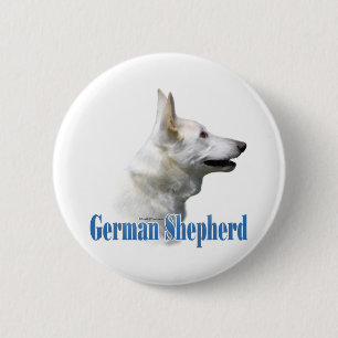 Bóton Redondo 5.08cm Nome branco do german shepherd - botão