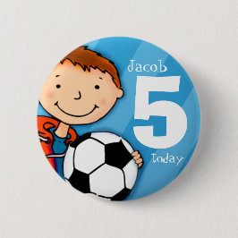 Bóton Redondo 5.08cm Nome do futebol/futebol e faixa etária 5/crachá