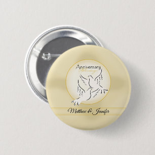 Bóton Redondo 5.08cm Nome Personalizado, Abençoações do Aniversário